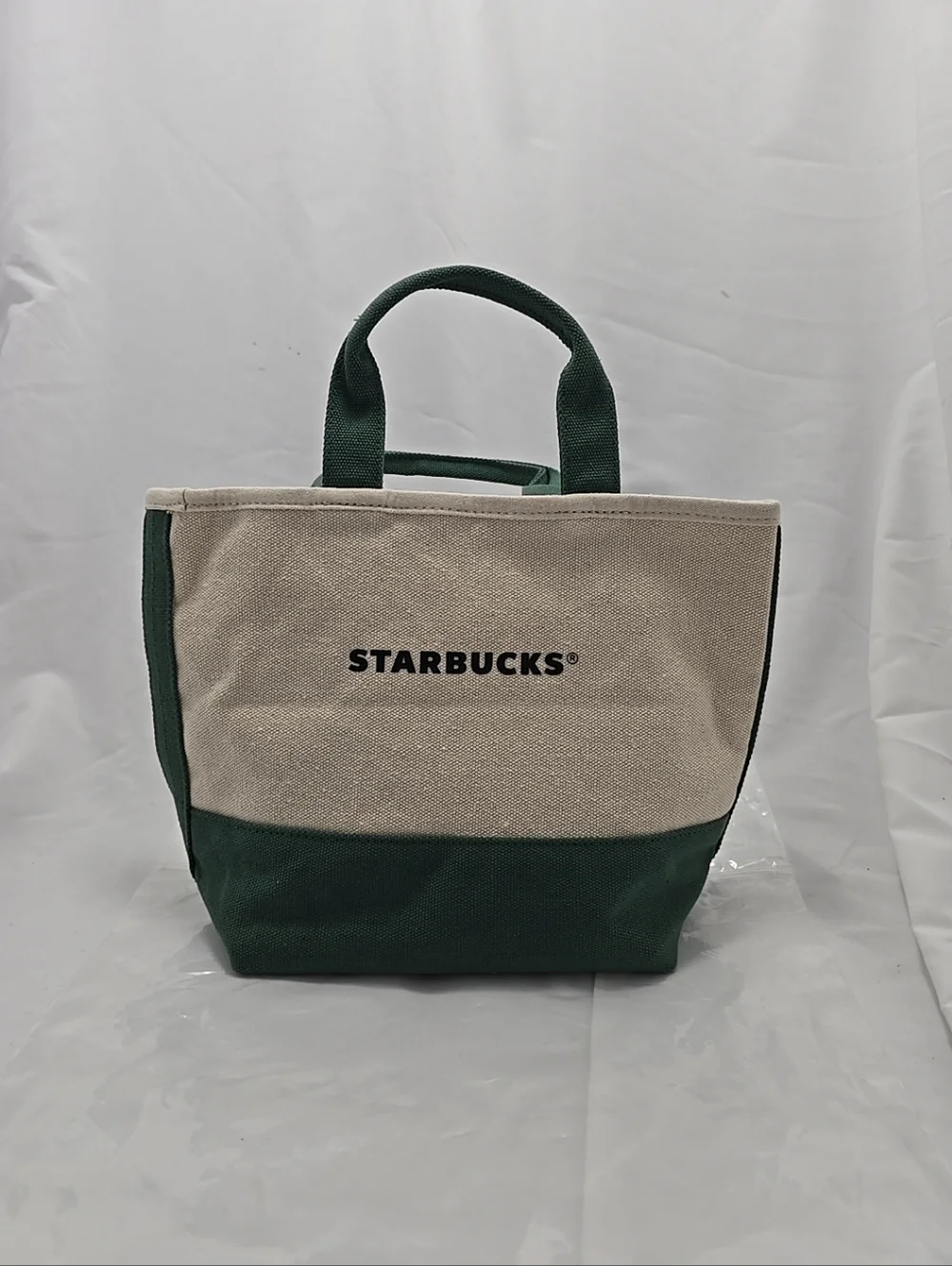 NEW Starbucks Merchandise Double Cup Travel Mug Canvas Small Tote Bag - Picture 3 of 9